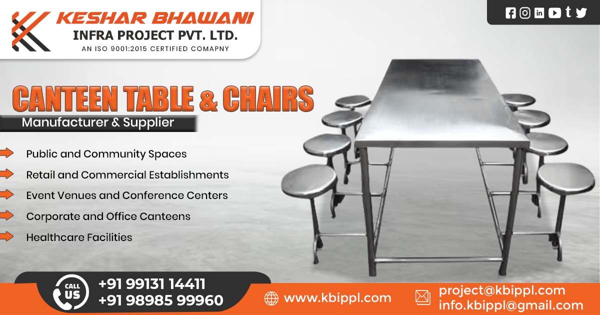 Canteen Table and Chairs Manufacturer in Gujarat