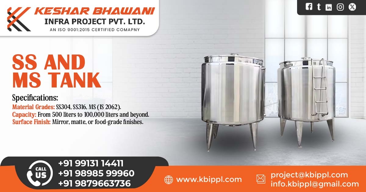 SS and MS Tank in Chhattisgarh