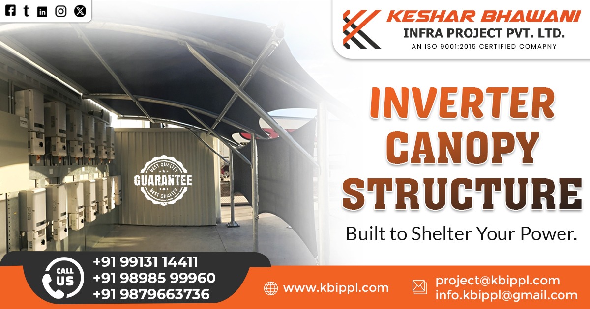 Inverter Canopy Structure Fabrication Service in Maharashtra