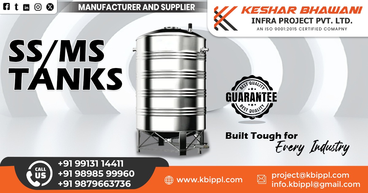 Supplier of SS and MS Tanks in Uttar Pradesh