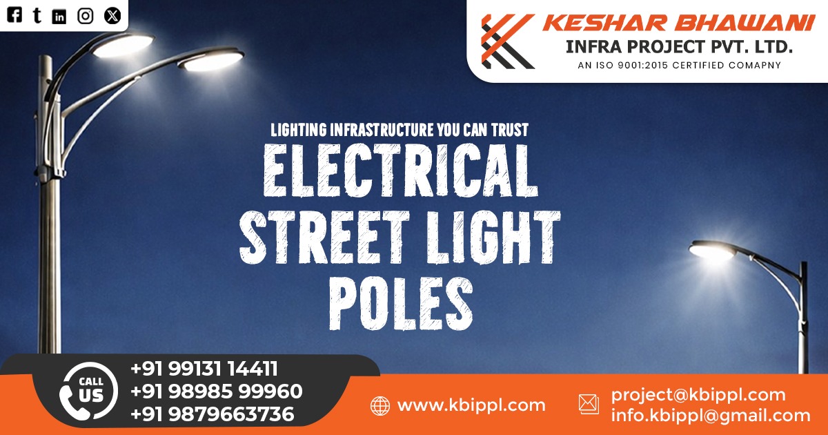 Electrical Street Light Poles in Madhya Pradesh for road lighting