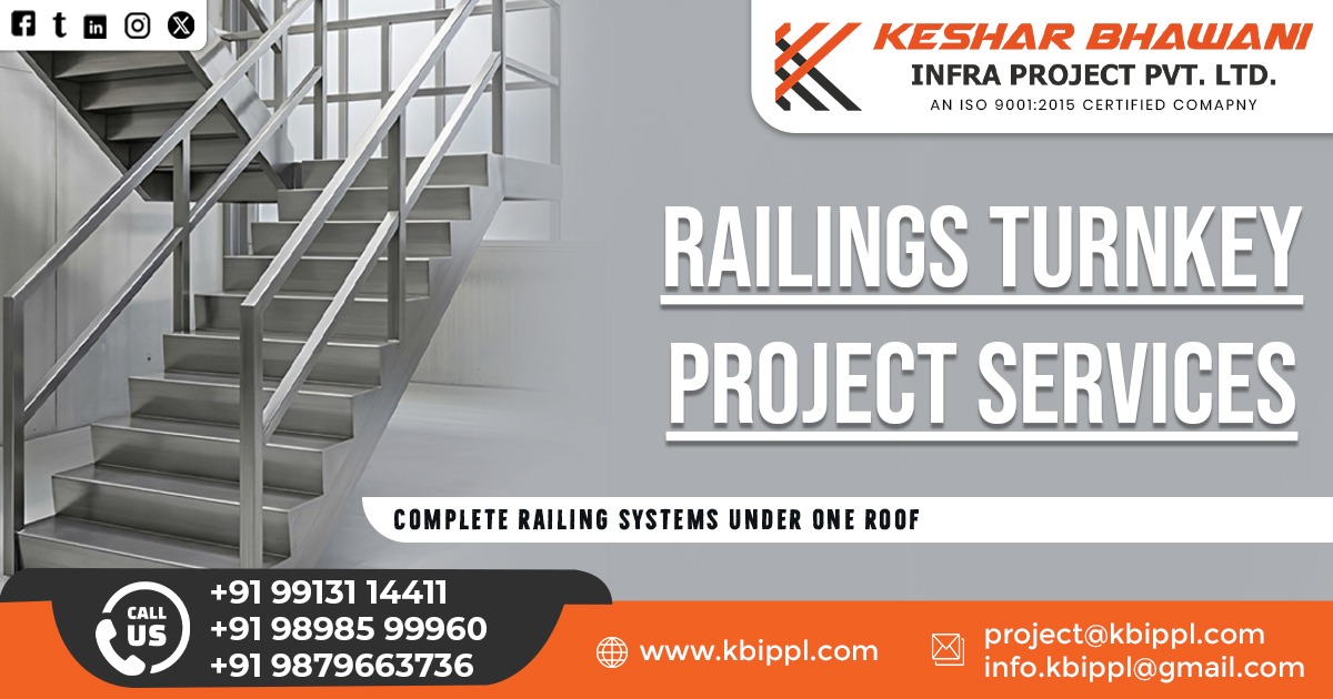 Railings Turnkey Project Services in Kerala with modern design and installation
