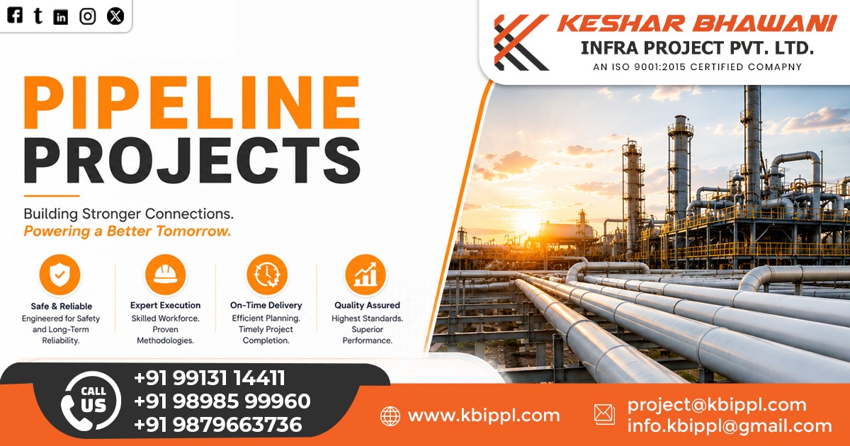 Pipeline Construction Services In Gujarat by Keshar Bhawani Infra Project Pvt. Ltd.