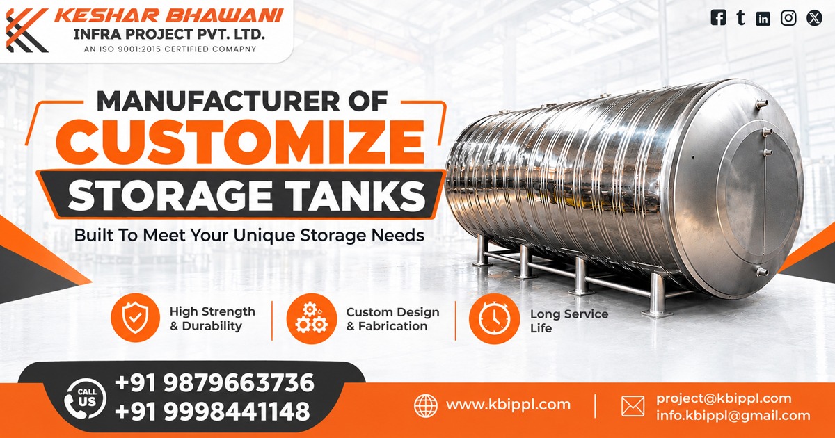 Manufacturer of Customize Storage Tanks (SS & MS)